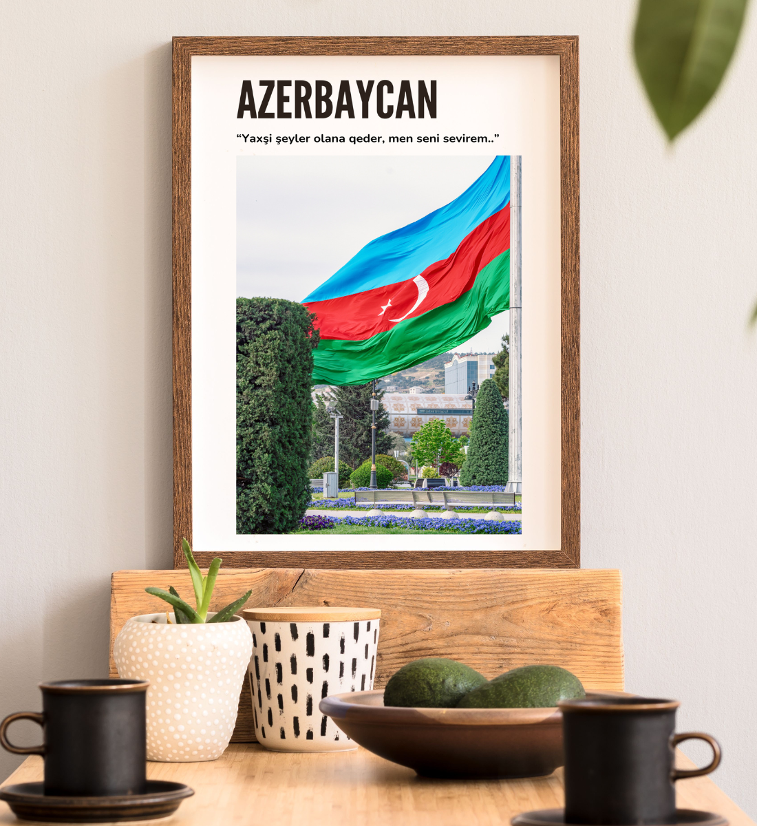 Poster - Azerbaycan Bayrak