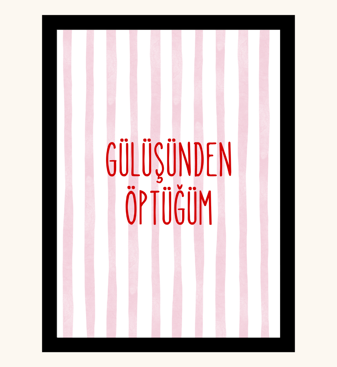 Poster - gülüşünden öptüğüm