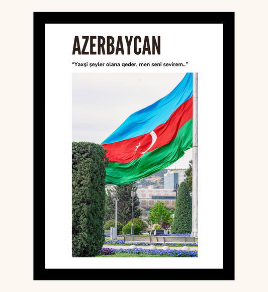 Poster - Azerbaycan Bayrak